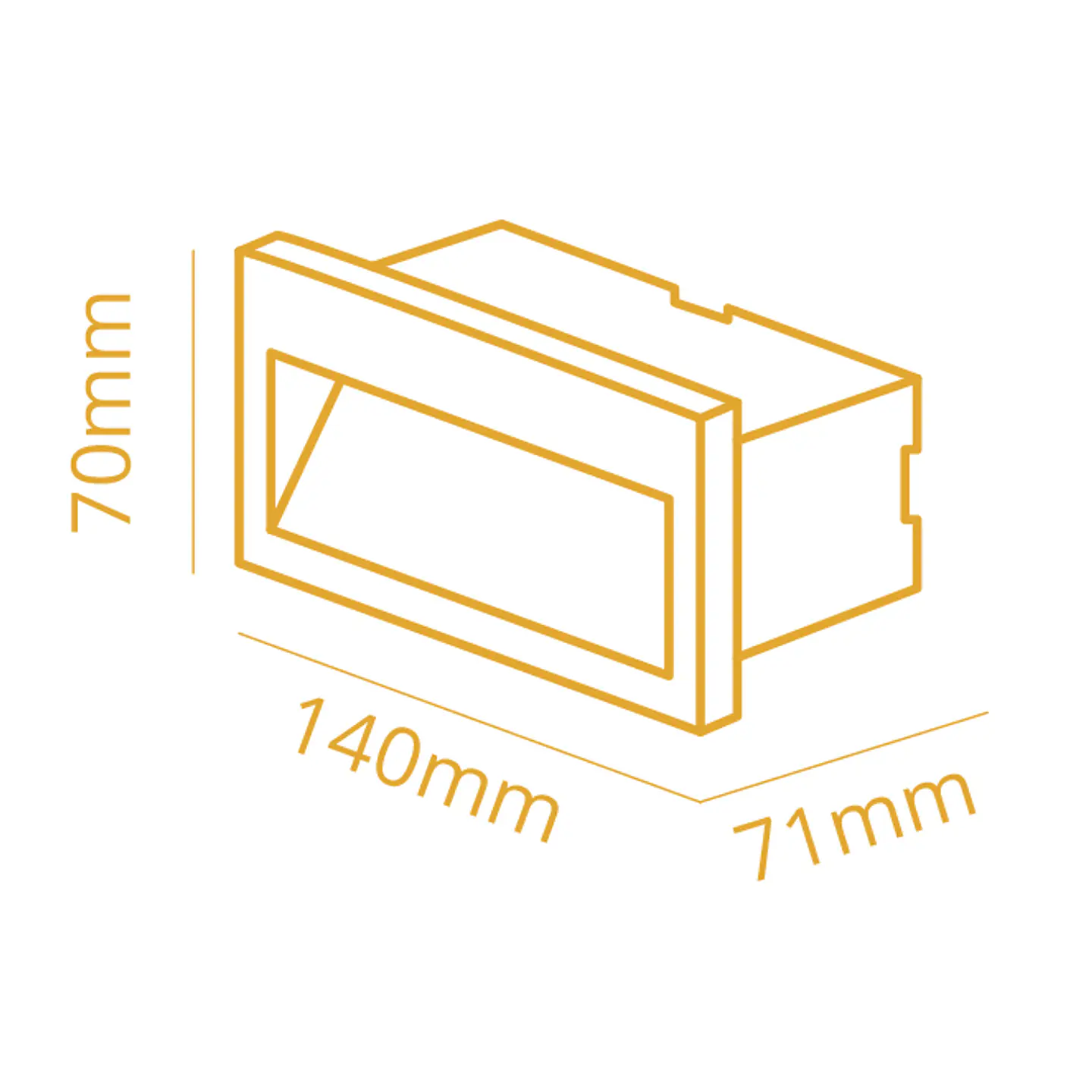 Aplique de encastrar MUSTANG rectangular IP54 1x3W LED 50lm 3000K C.14xL.7xAlt.7cm antracite 2