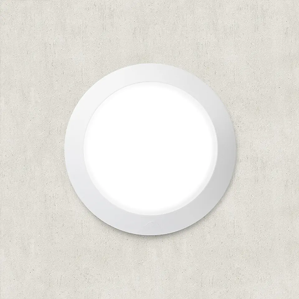 Aplique BERTA 1xGX53 15W/9W botão CCT (2cores) Alt.8xD.27,5cm resina branca 2