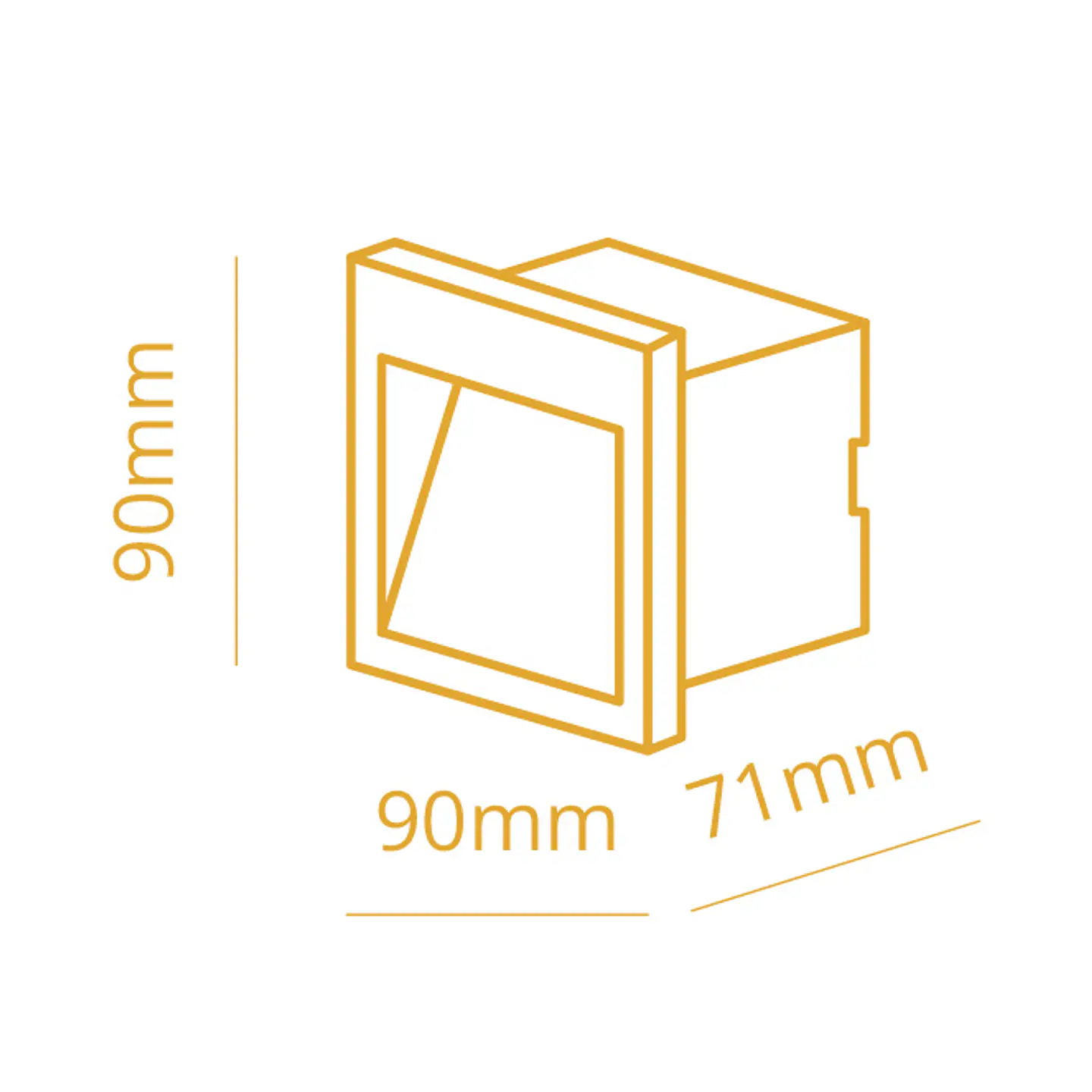 Aplique de encastrar MUSTANG IP54 1x3W LED 105lm 3000K C.9xL.1xAlt.9cm antracite 3