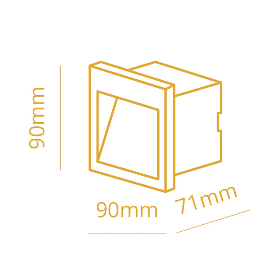 Aplique de encastrar MUSTANG IP54 1x3W LED 105lm 3000K C.9xL.1xAlt.9cm antracite 3