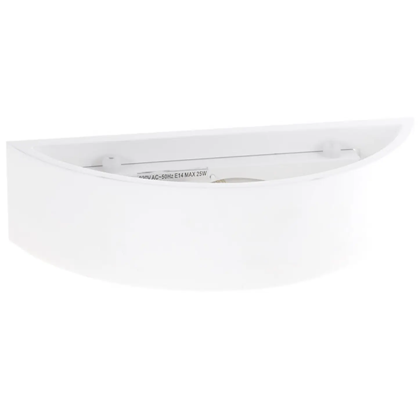 Aplique ELMA 1xE14 C.30xL.10xAlt.7,5cm em gesso branco 2