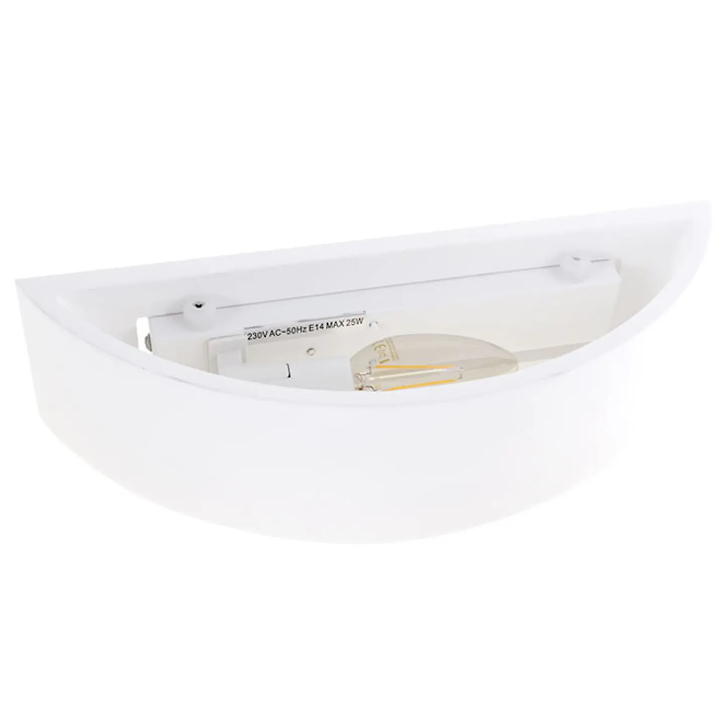 Aplique ELMA 1xE14 C.30xL.10xAlt.7,5cm em gesso branco 3