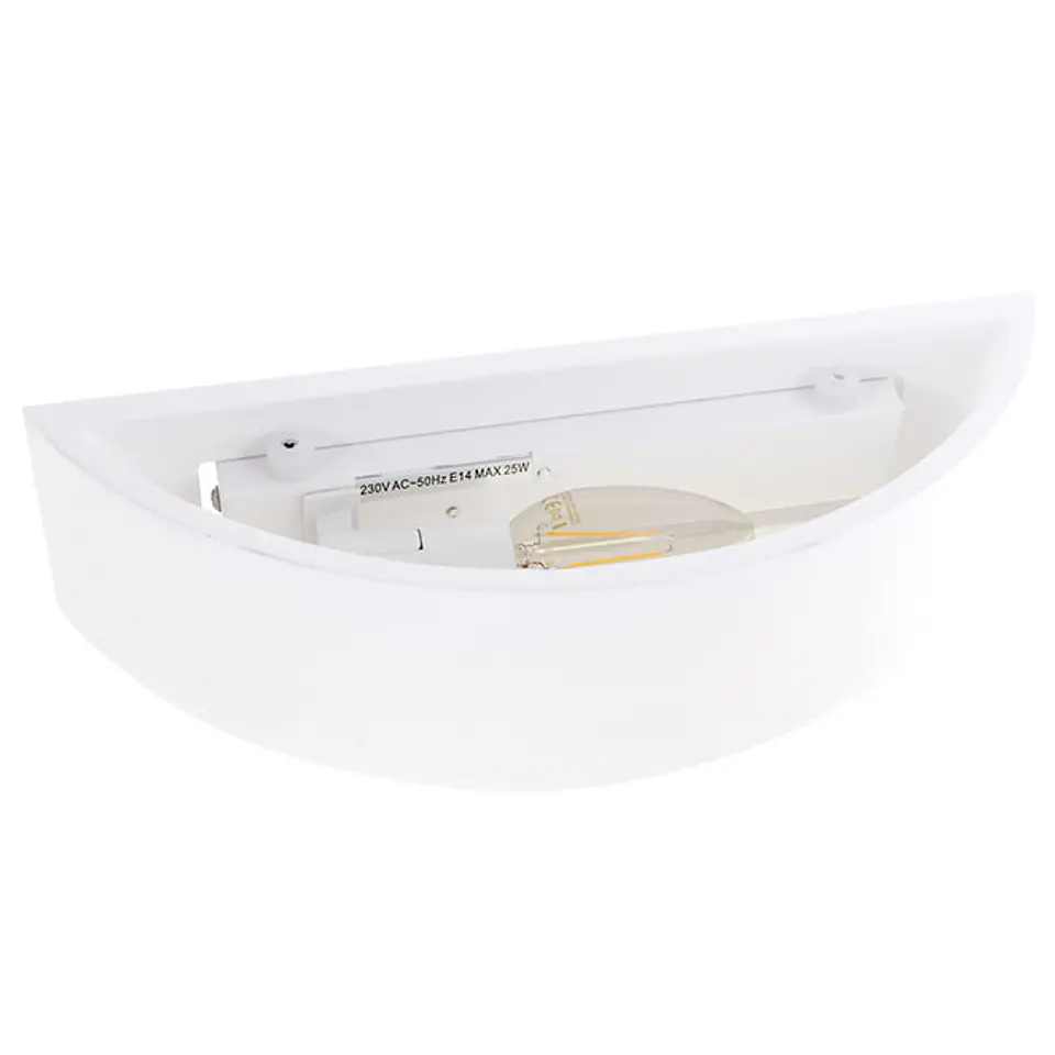 Aplique ELMA 1xE14 C.30xL.10xAlt.7,5cm em gesso branco 3