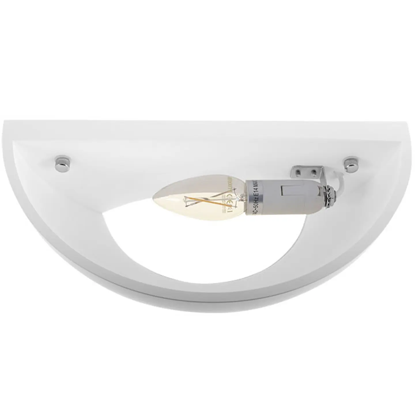 Aplique ELINE 1xE14 C.30xL.15xAlt.10cm em gesso branco 3