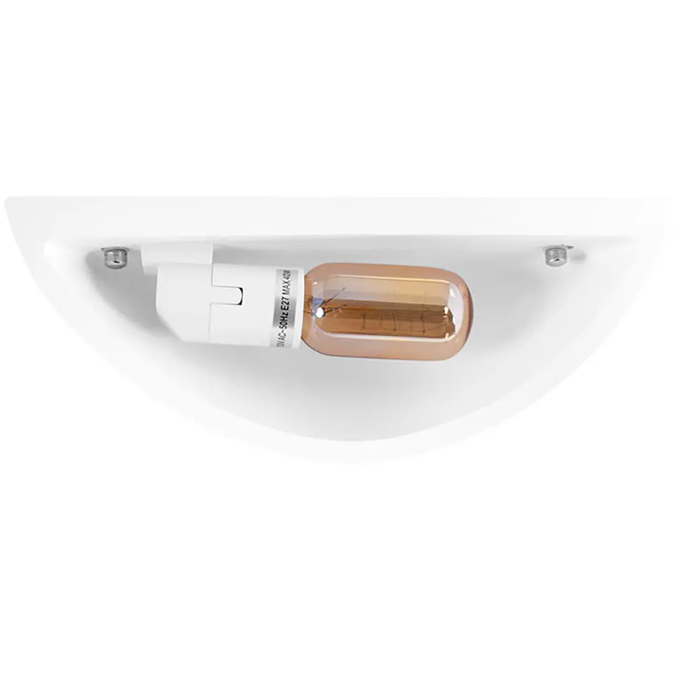 Aplique ELIS 1xE27 C.31xL.12,5xAlt.9,5cm em gesso branco 3