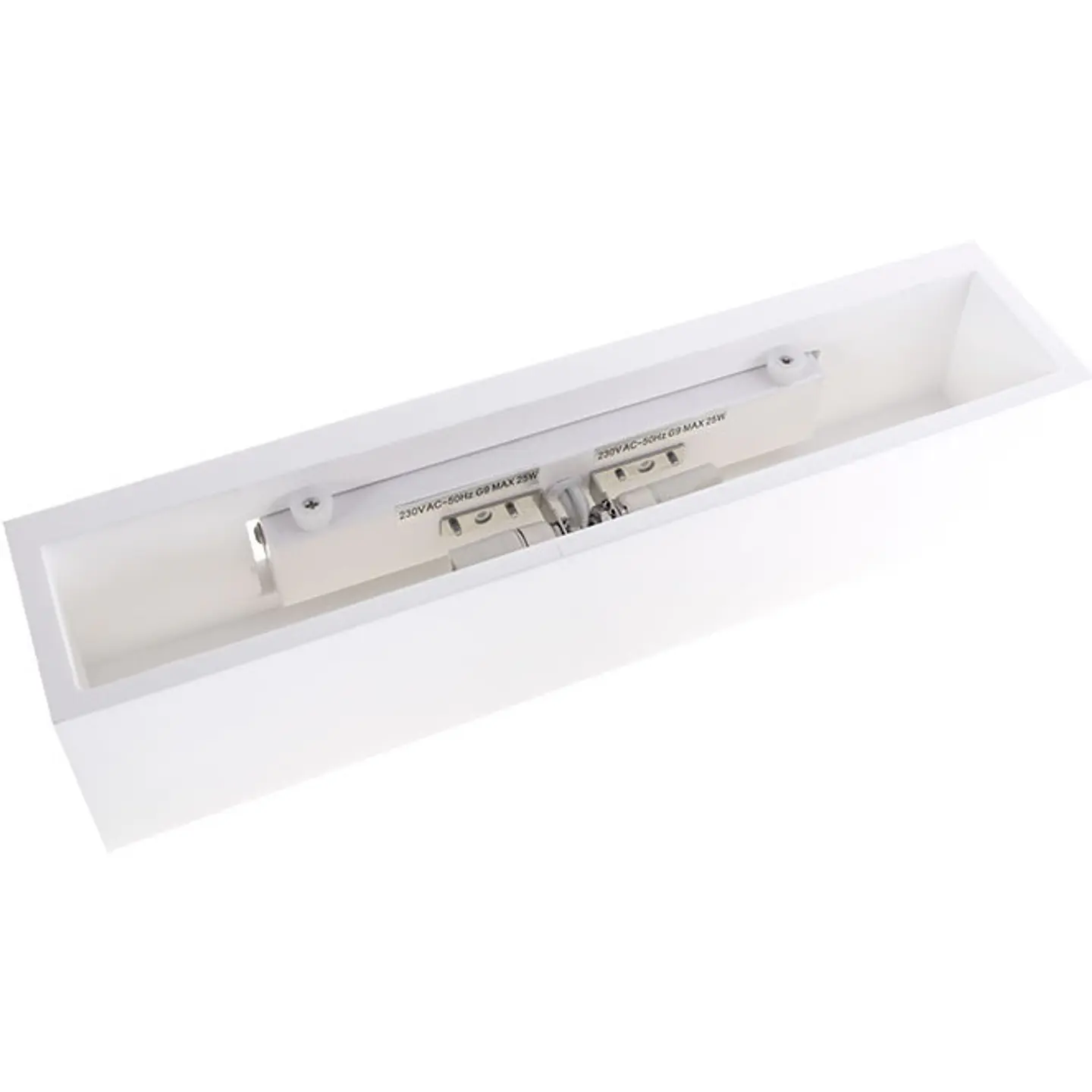 Aplique EMMY 2xG9 C.35,3xL.8,0xAlt.7,5cm em gesso branco 2