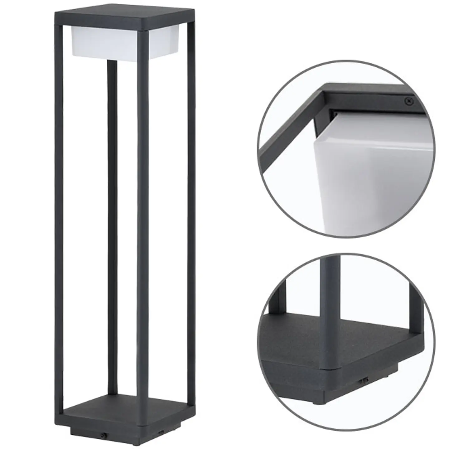 Pilar COUSTEAU IP44 1x9W LED 900lm 4000K C.18xL.18xAlt.66cm cinzento 1