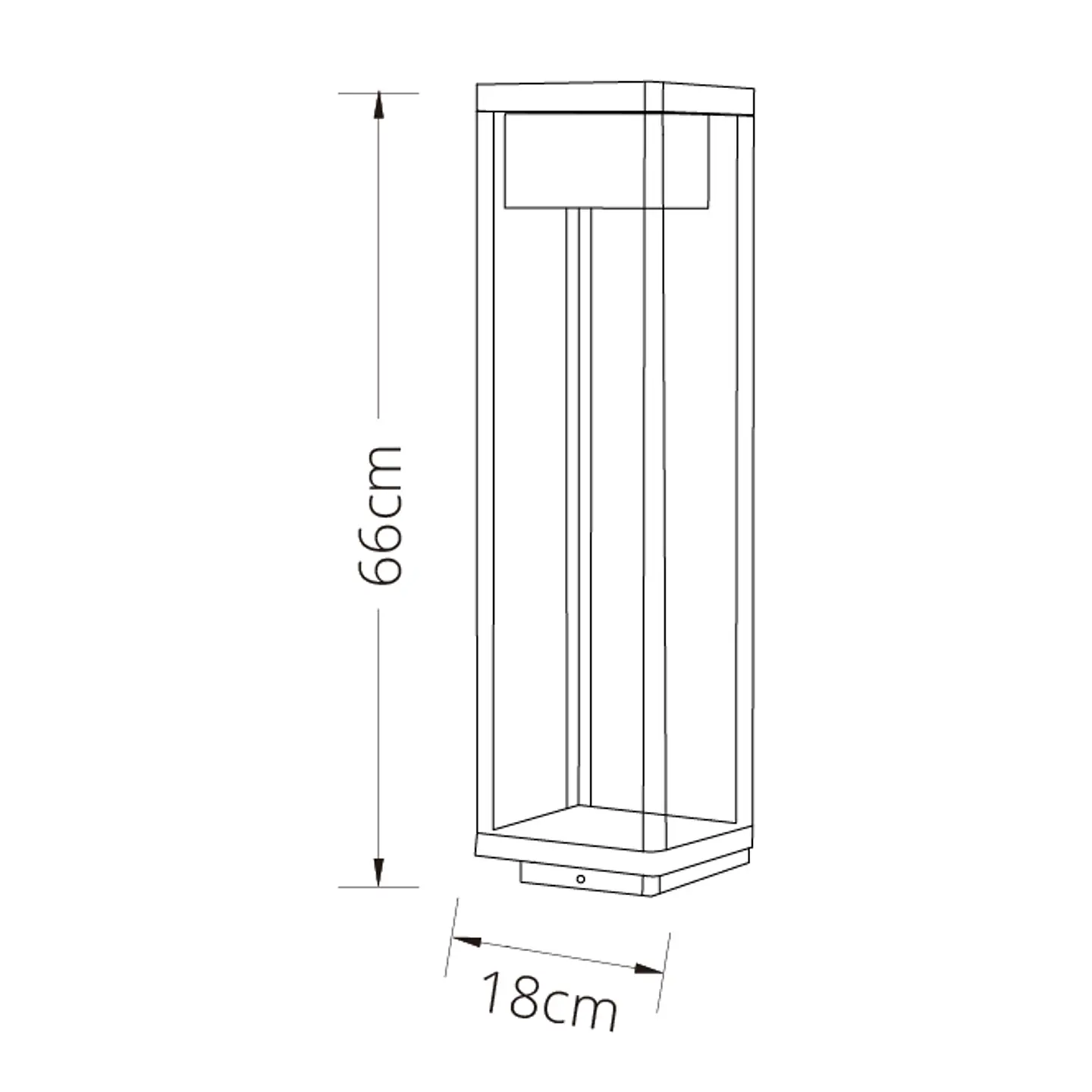 Pilar COUSTEAU IP44 1x9W LED 900lm 4000K C.18xL.18xAlt.66cm cinzento 2