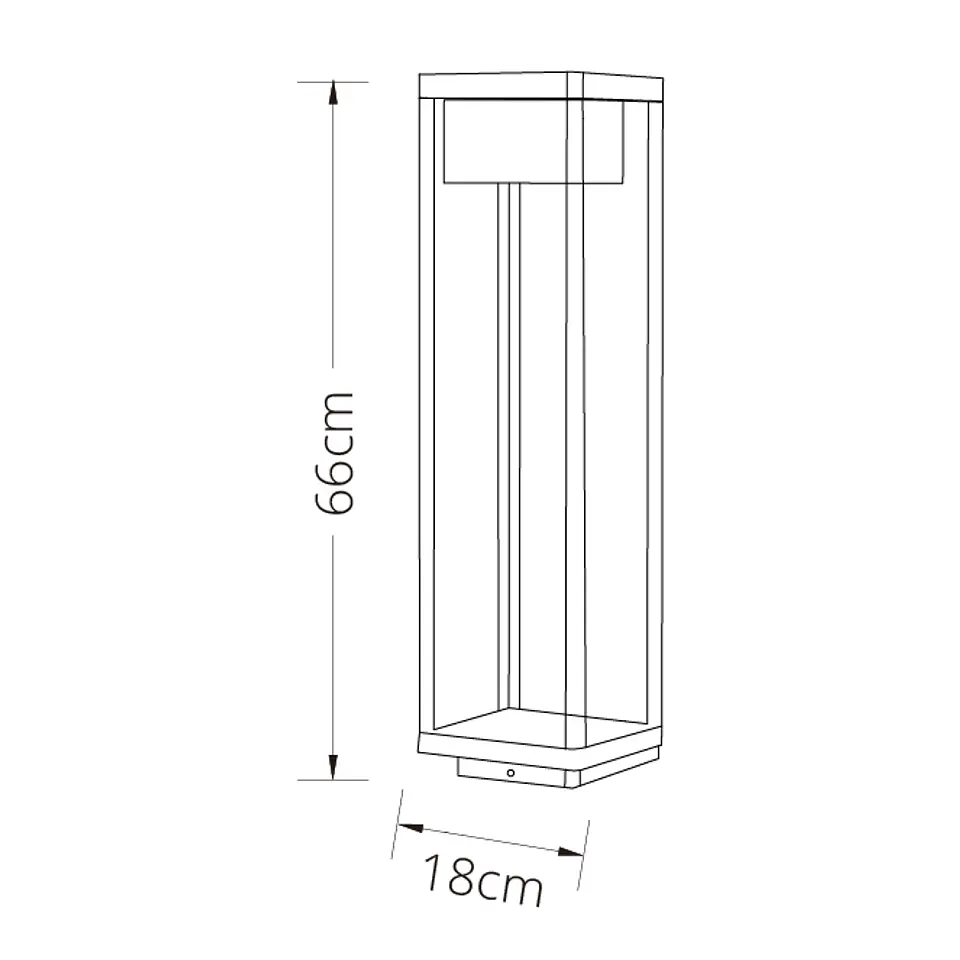 Pilar COUSTEAU IP44 1x9W LED 900lm 4000K C.18xL.18xAlt.66cm cinzento 2