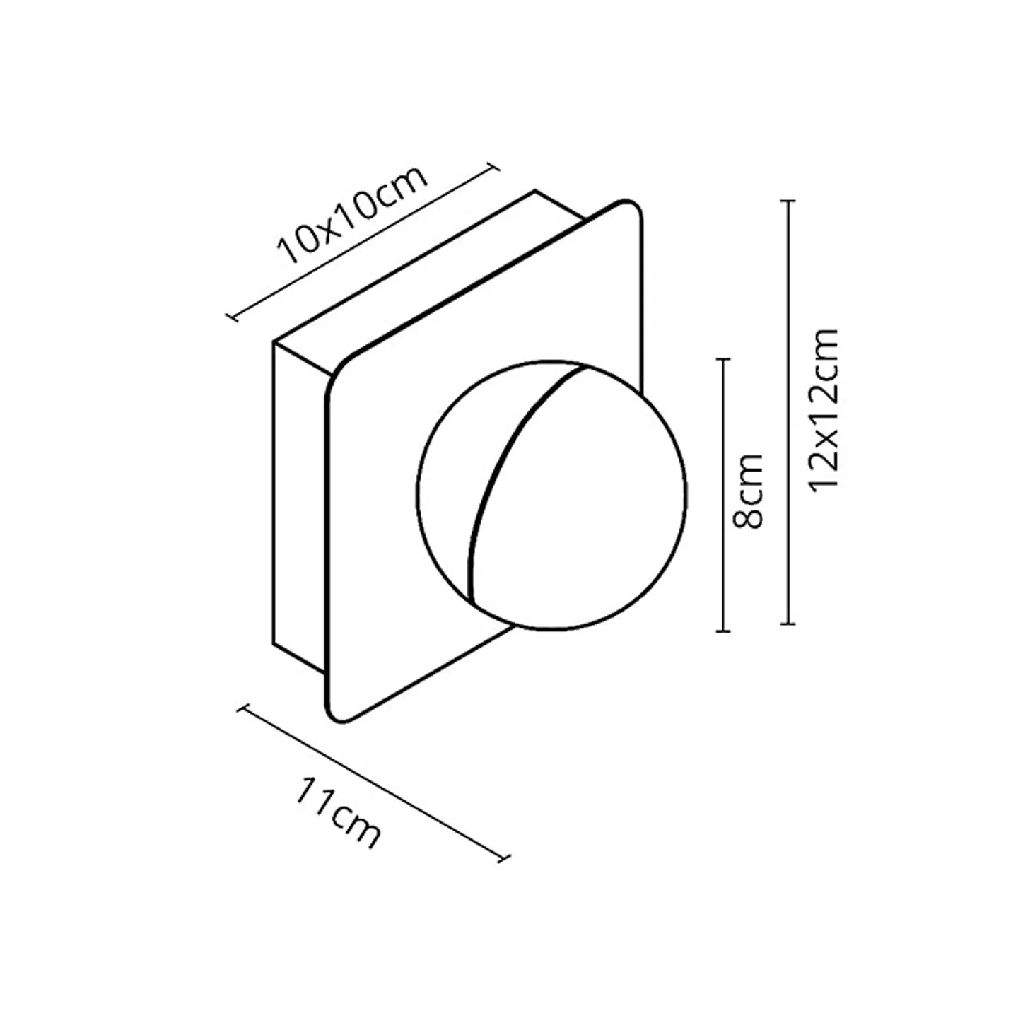 Aplique SIRLA 1x5WLED 550lm 4000K IP44 C.12xL.11xAlt.12cm cromado 3