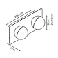Aplique SIRLA 2x5W LED 1100lm 4000K IP44 C.25xL.11xAlt.12cm cromado - Thumbnail 3