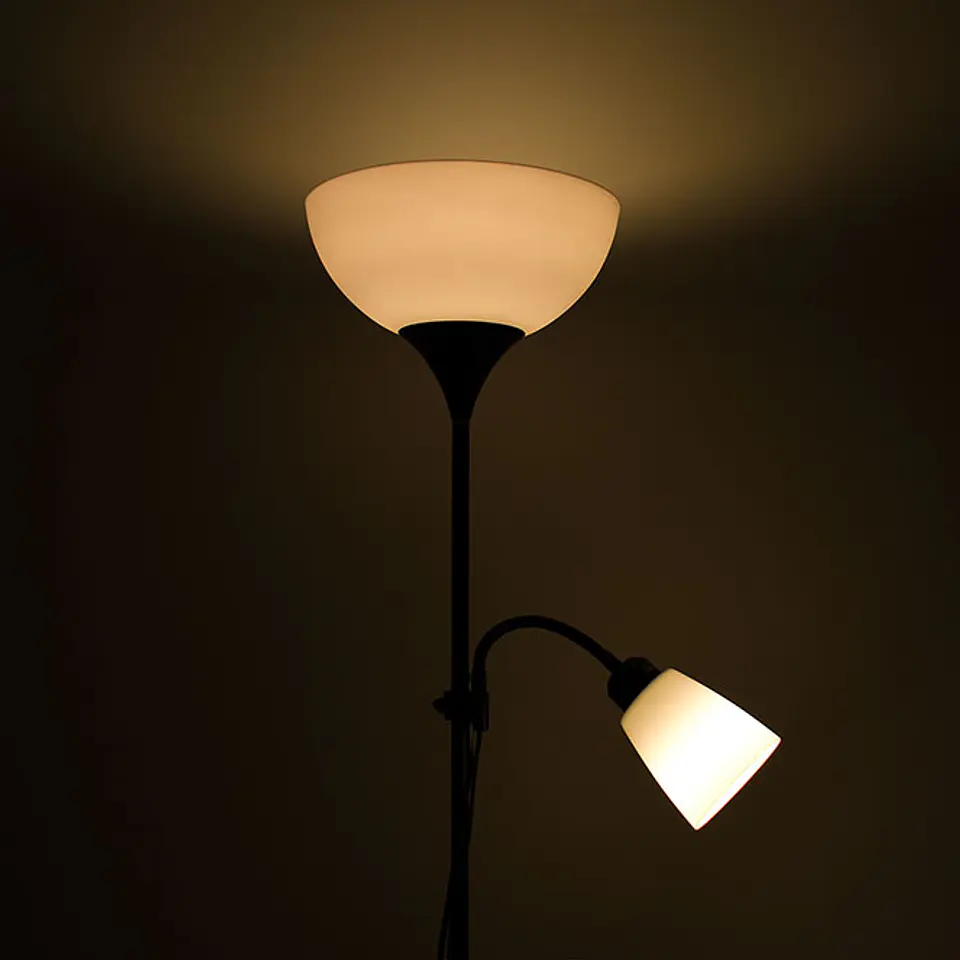 Candeeiro de pé VARESE 1xE27 com braço de leitura 1xE14 Alt.178xD.28cm 3