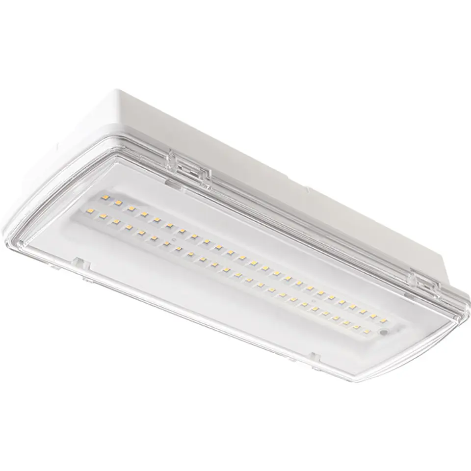 Luz de emergência KALANI mista IP65 1x4,8W LED 230lm 4000K C.27xL.10xAlt.5,4cm branco 1