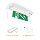 Luz de emergência KALANI mista IP65 1x4,8W LED 230lm 4000K C.27xL.10xAlt.5,4cm branco - Thumbnail 2