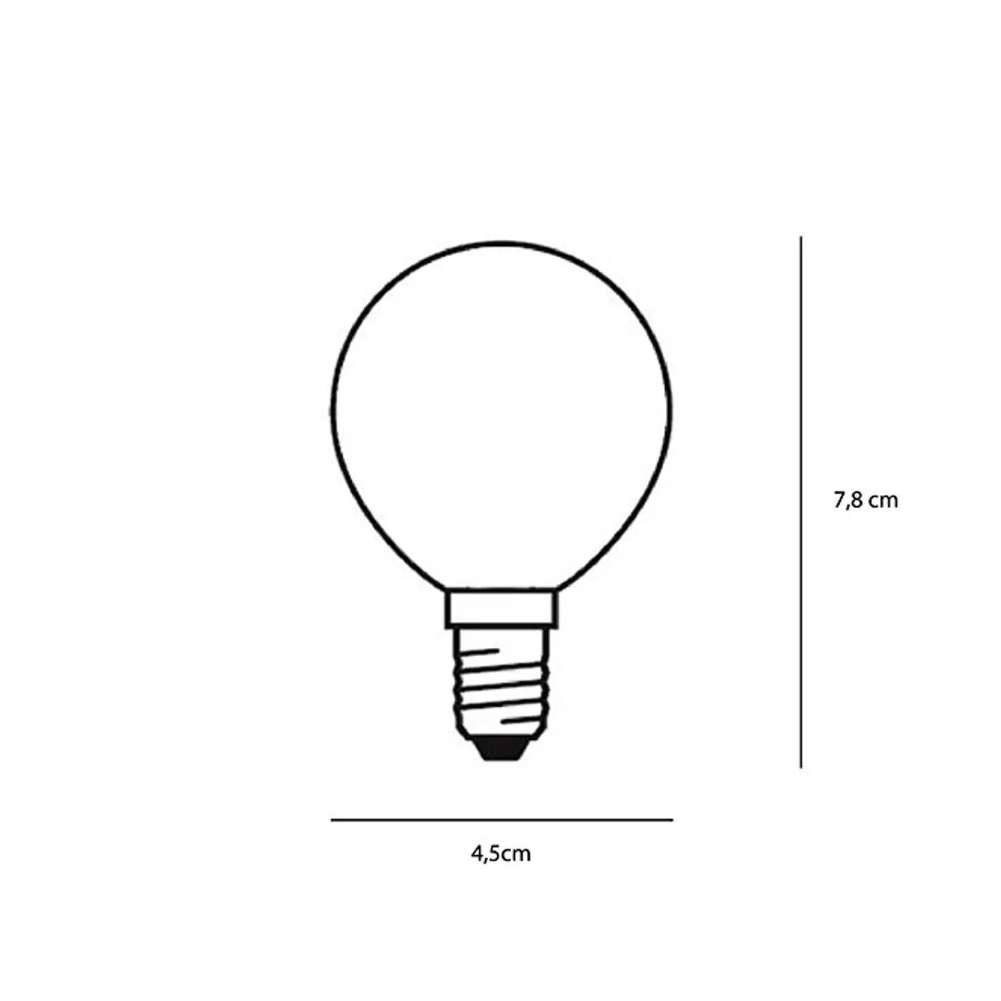 Lâmpada E14 (fino) Esférica CLASSIC LED 6.5W 2700K 806lm transparente 2