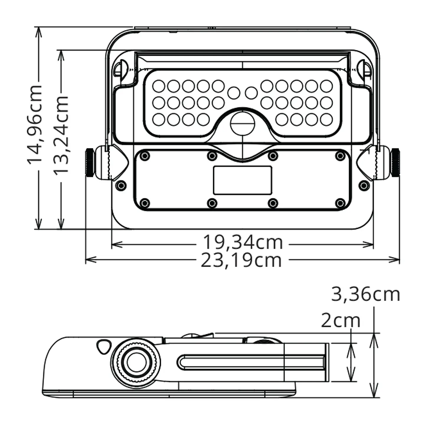 Aplique solar MURAT com sensor IP65 1x5W LED 500lm 6000K 90°C.23,19xL.14,94xAlt.3,36cm ABS+PC preto 2