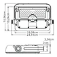 Aplique solar MURAT com sensor IP65 1x5W LED 500lm 6000K 90°C.23,19xL.14,94xAlt.3,36cm ABS+PC preto - Thumbnail 2