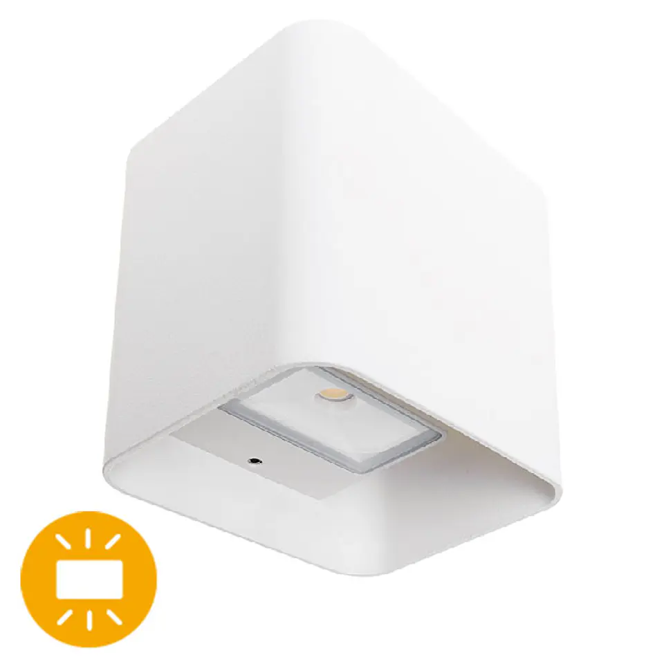 Aplique SOURE IP54 2x4W LED 650lm 4000K 95°C.11xL.9,5xAlt.11cm alumínio branco 1