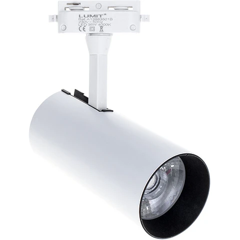 Foco para calha ADONIS (2 condutores) 1x35W LED 2200lm 6400K 24° C.8xL.8xAlt.24cm alumínio