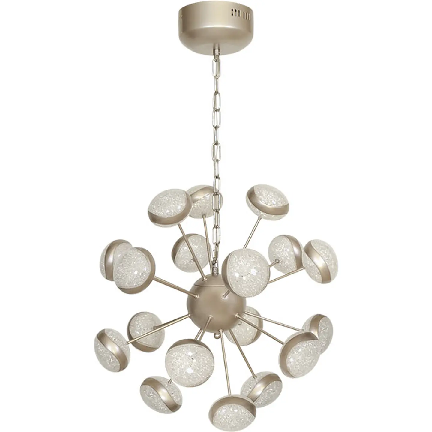 Candeeiro de tecto PLANETT 18x5W LED 6750lm 3300K Alt.Reg.xD.50cm champanhe 1