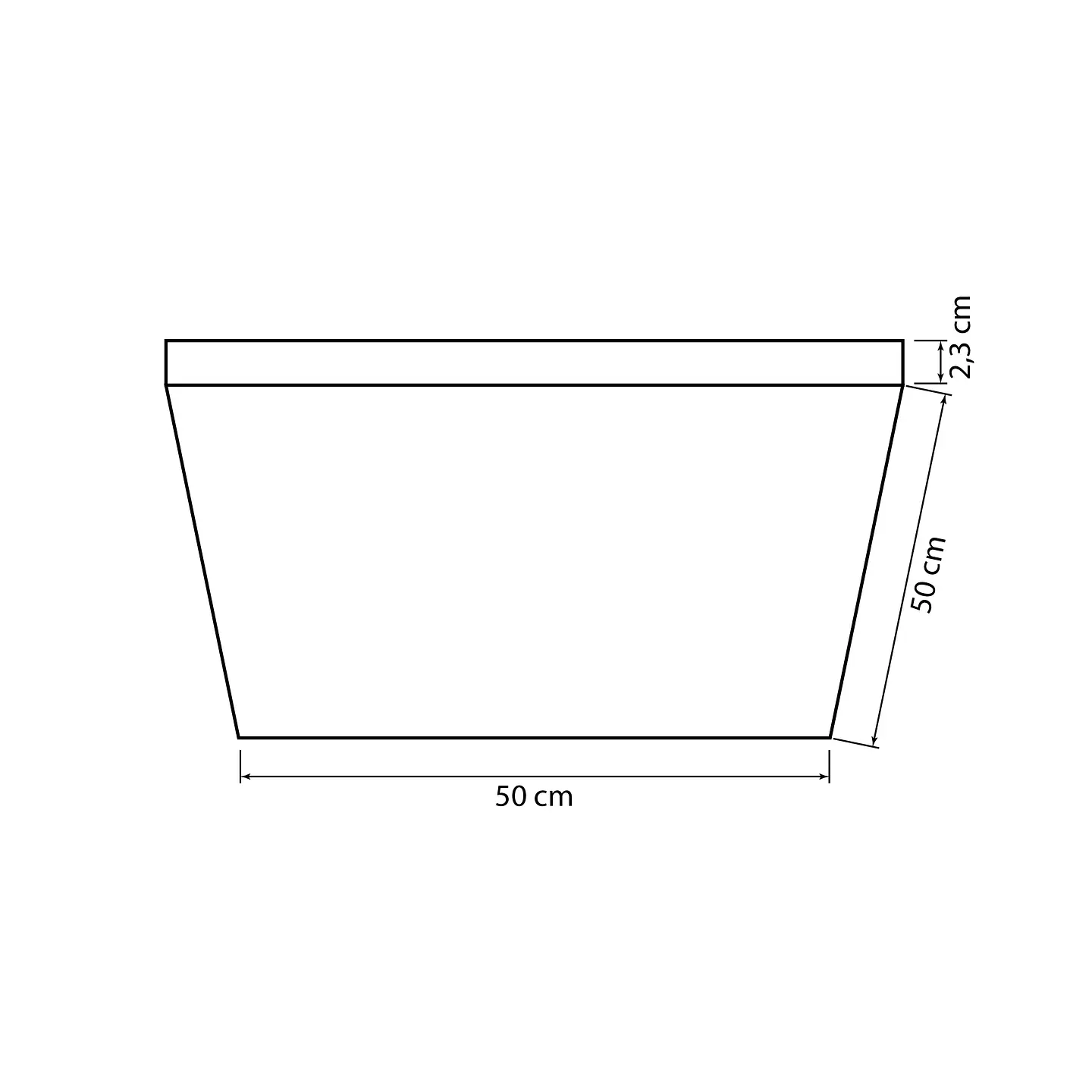 Painel de superfície TOLSTOI 50x50 1x48W LED 3840lm 6400K 120° C.50xL.50xAlt.2,3cm 2