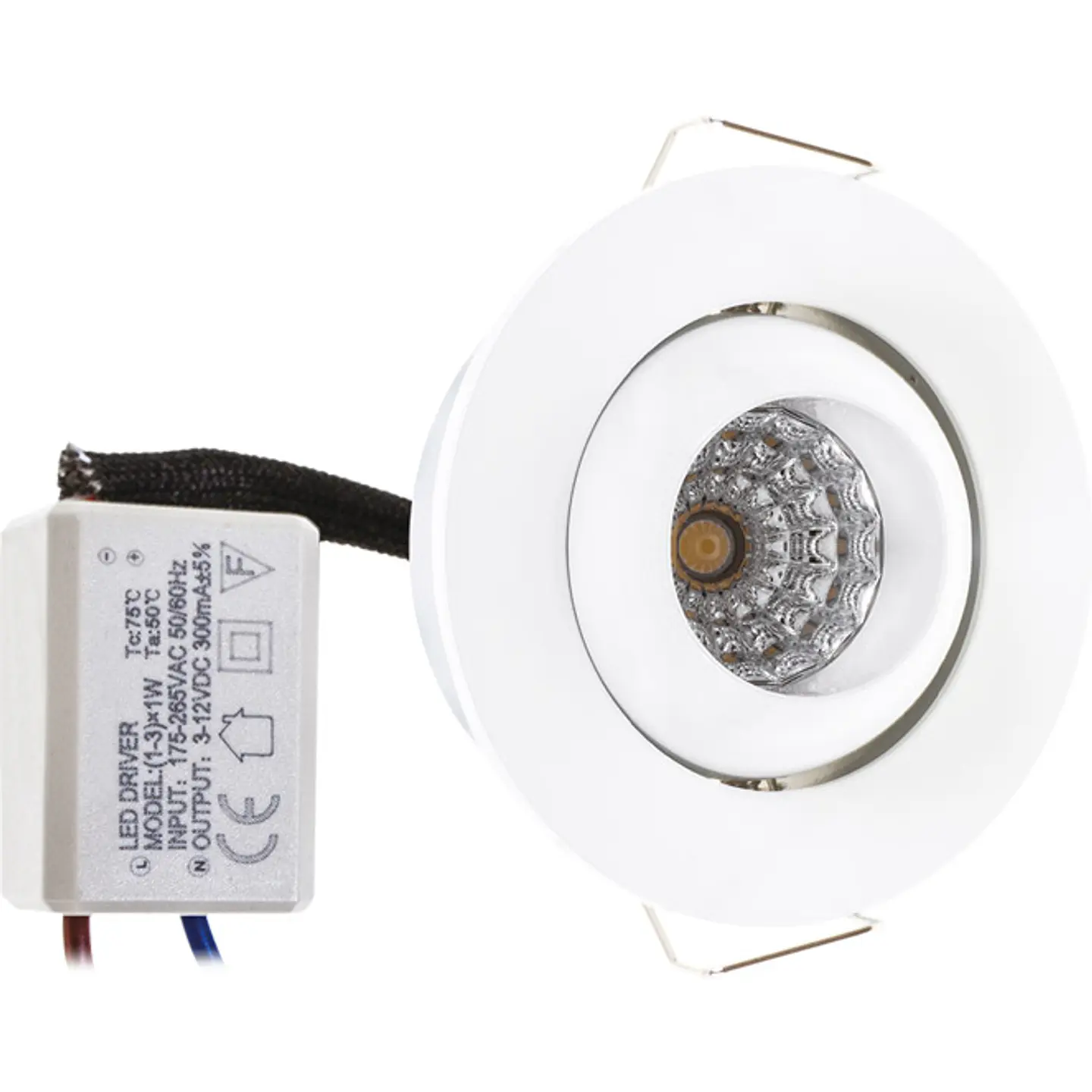 Foco de encastrar CENTAVO redondo 1x1W LED 65lm 4000K Alt.1,5xD.5,2cm branco 1