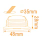 Foco de encastrar CENTIMO redondo fixo 1x1W LED 65lm 3000K Alt.0,3xD.5cm branco - Thumbnail 2