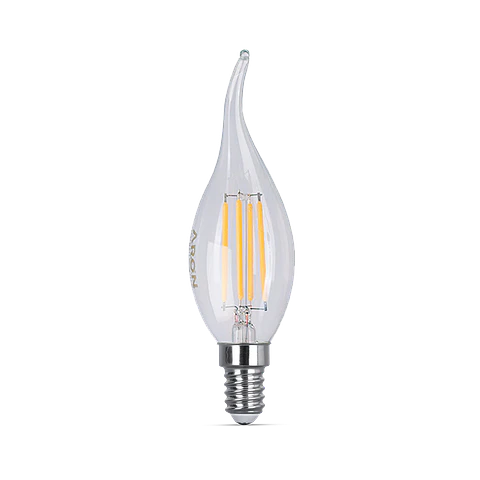 4W Chama Pico C35 Filamentos LED E14 Cristal 3000K
