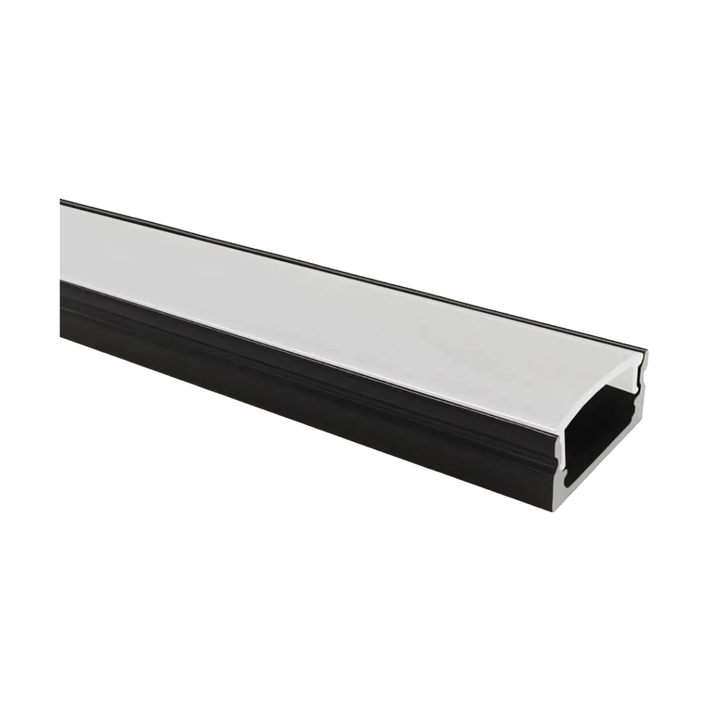 Perfil Alumínio Preto Superfície 2M (L) 17.3 x (A) 7.60 (I) 12.3mm IP20 1
