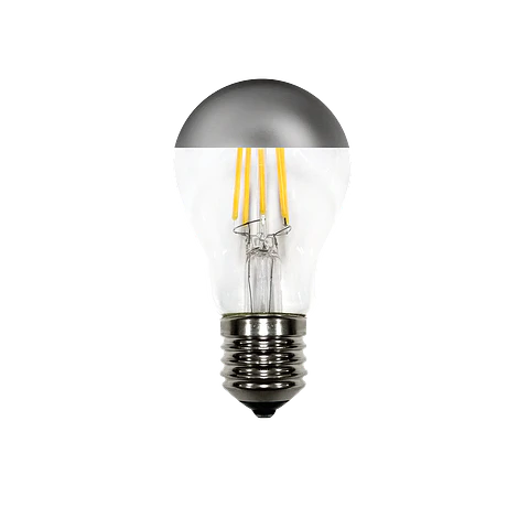 4W Lâmpada A60 Filamentos LED E27 Silver 3000K