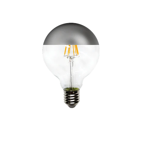 6W Globo G95 Filamentos LED E27 Silver 3000K