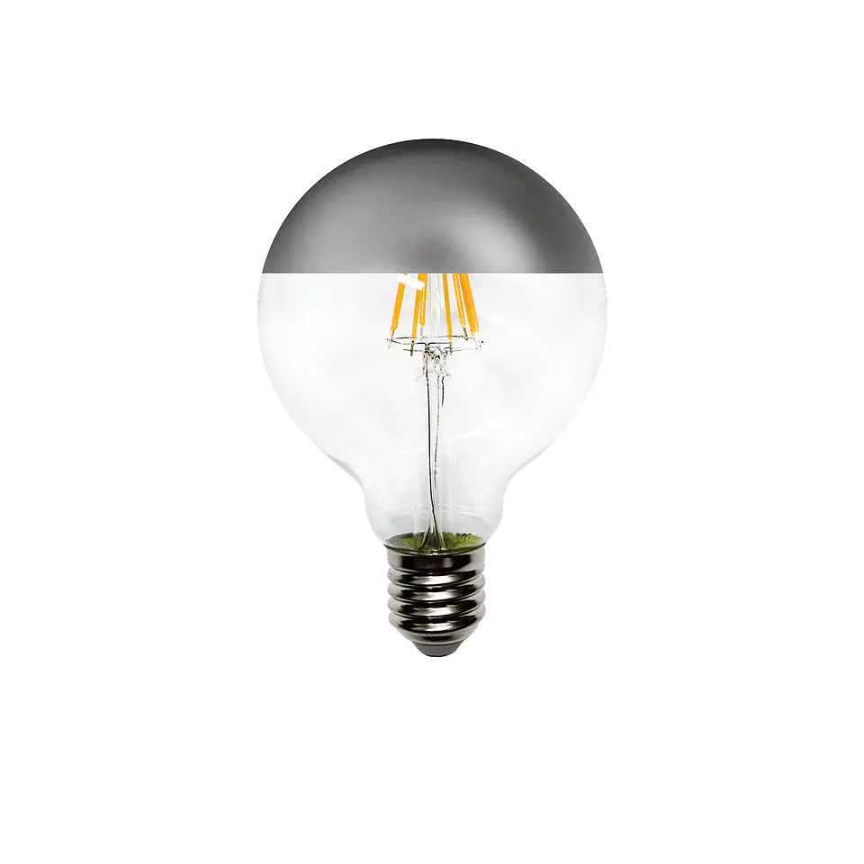 6W Globo G95 Filamentos LED E27 Silver 3000K 1