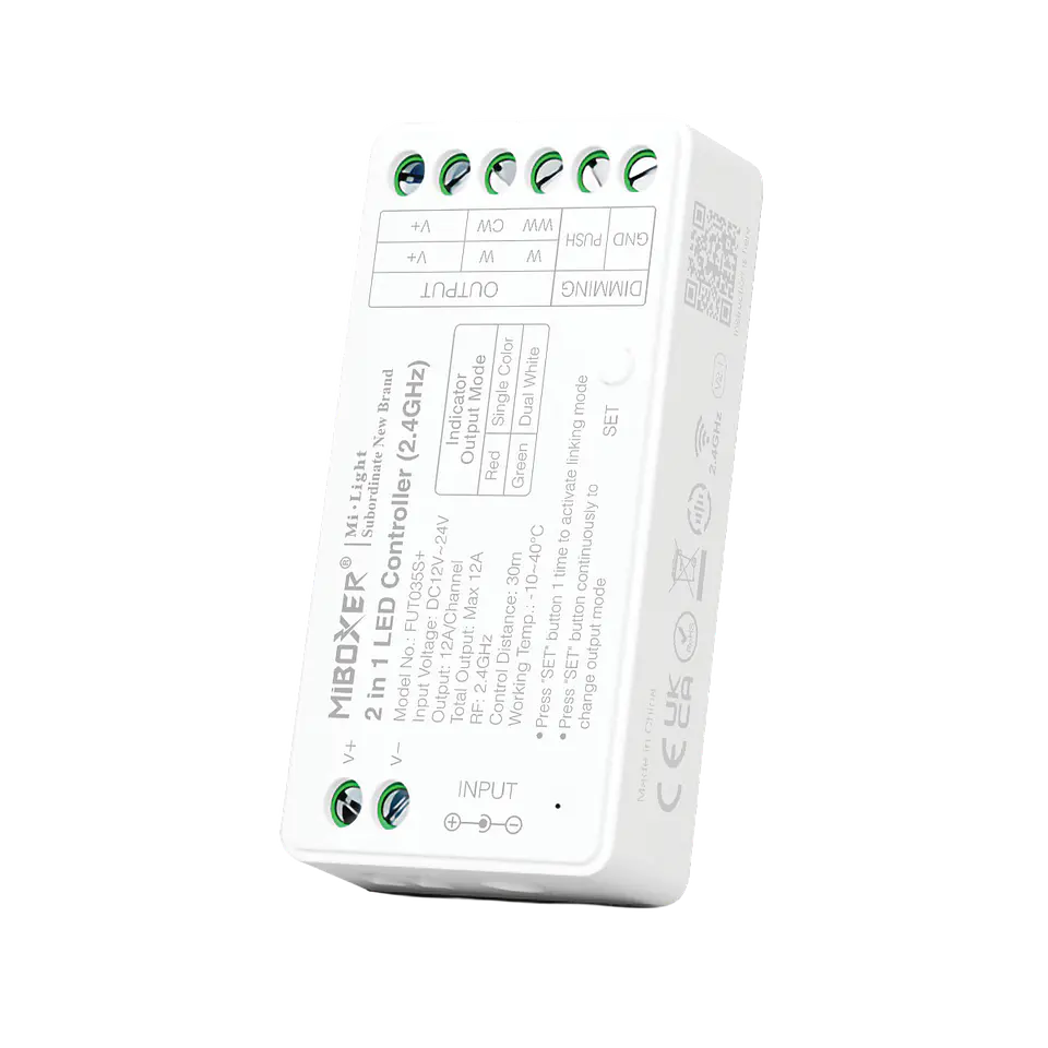 Controlador Fita Branco/CCT FUT035S+ 2.4GHz IP20 1