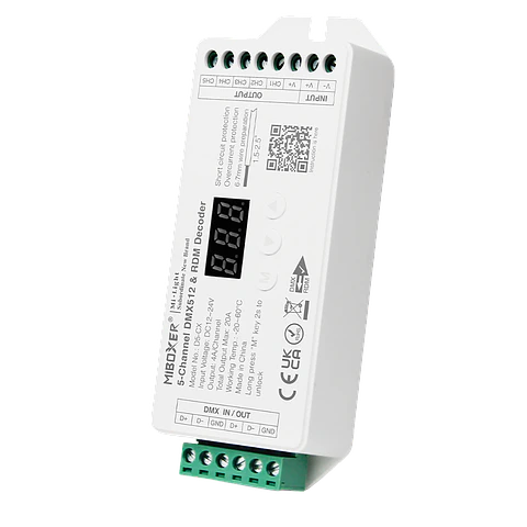 Controlador Fita RGBCCT DMX512 RDM 20A D5-CX IP20