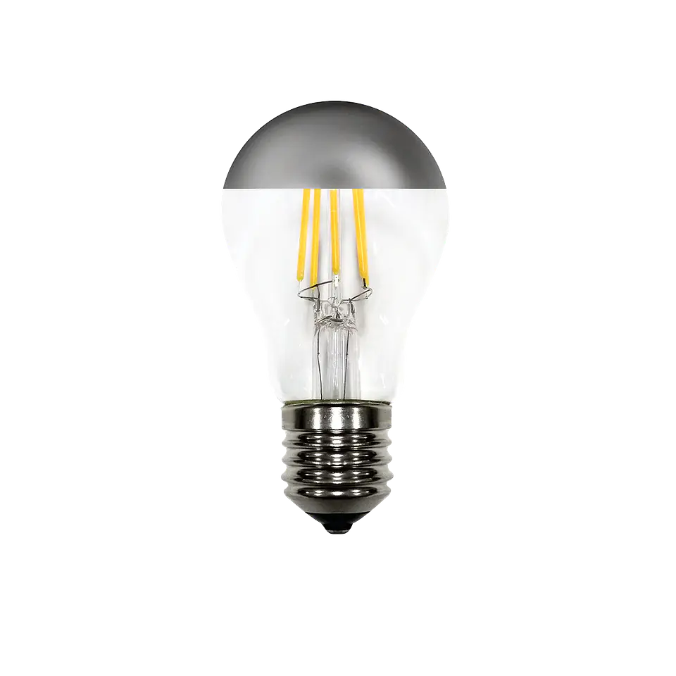 4W Lâmpada A60 Filamentos LED E27 Silver 2200K 1