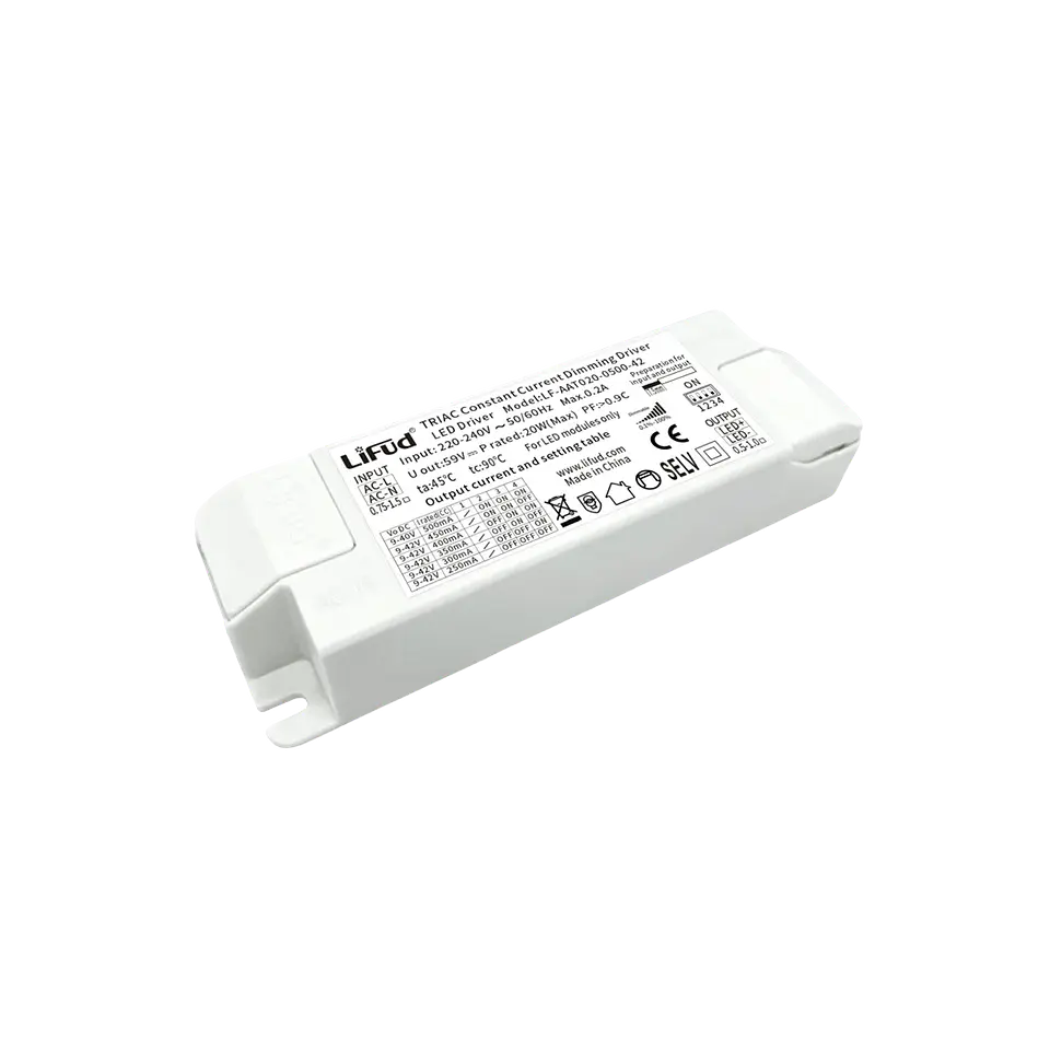 Driver Dimável Triac 20W 9-42V Corrente Ajustável IP20 1