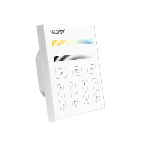 Painel Wireless 4 Zonas Touch Dimming CCT Control T2 IP20