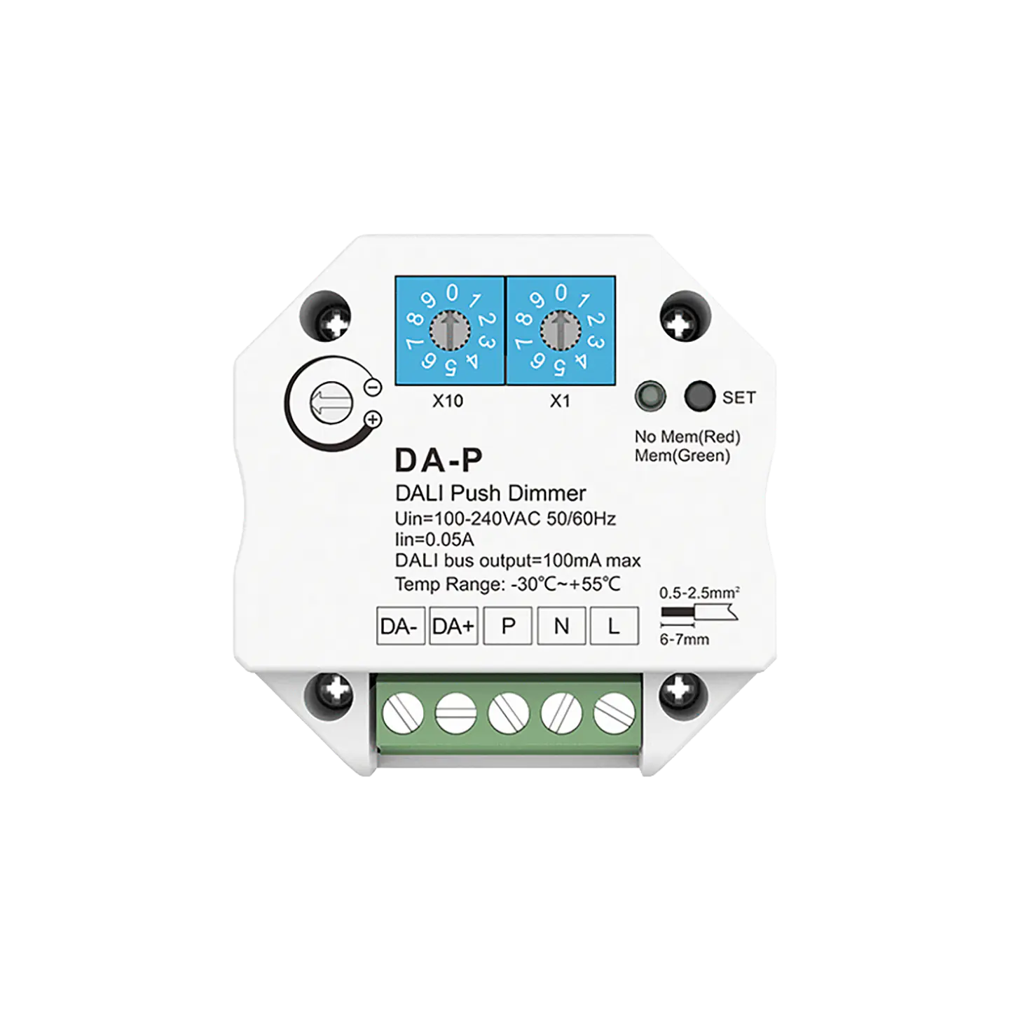 Módulo DALI + Push Dimm DBUS100mA IP20 1
