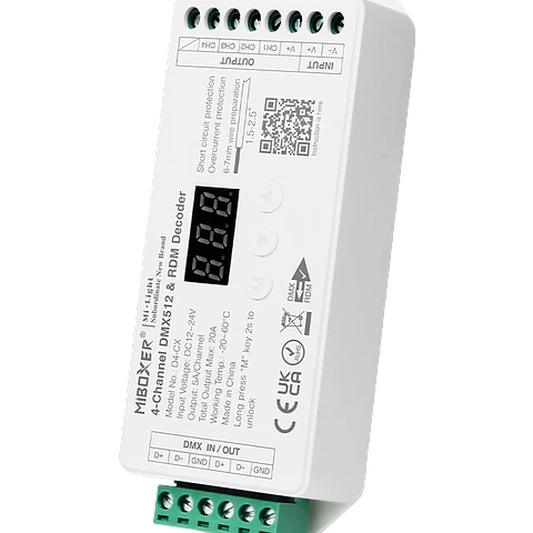 Controlador Fita RGBW DMX512 RDM 20A D4-CX IP20