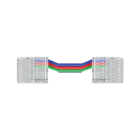Conector+Cabo+Conector 10mm RGB COB