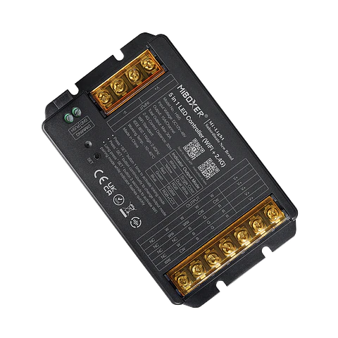 Controlador Fita 5 em 1 (W/CCT/RGB/RGBCCT) WiFi 30A HW5 IP20