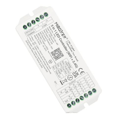 Controlador Fita 5 em 1 (W/CCT/RGB/RGBCCT) WiFi 20A PW5 IP20