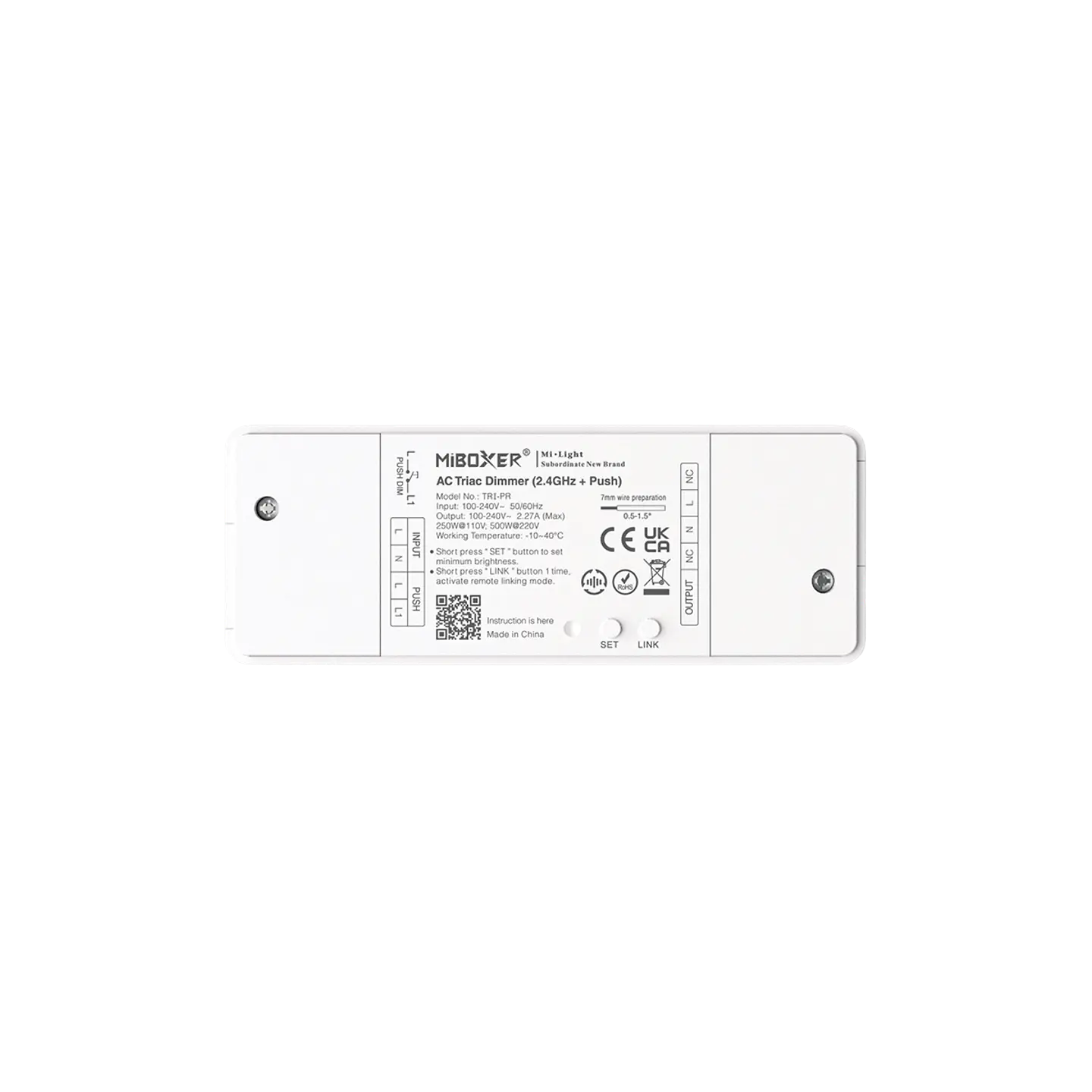 Módulo Triac + Push Dimm + Wireless 500W TRI-PR IP20 1