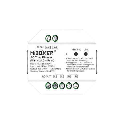 Módulo Triac + Push Dimm + Wireless + WiFi 300W TRI-C1WR IP20