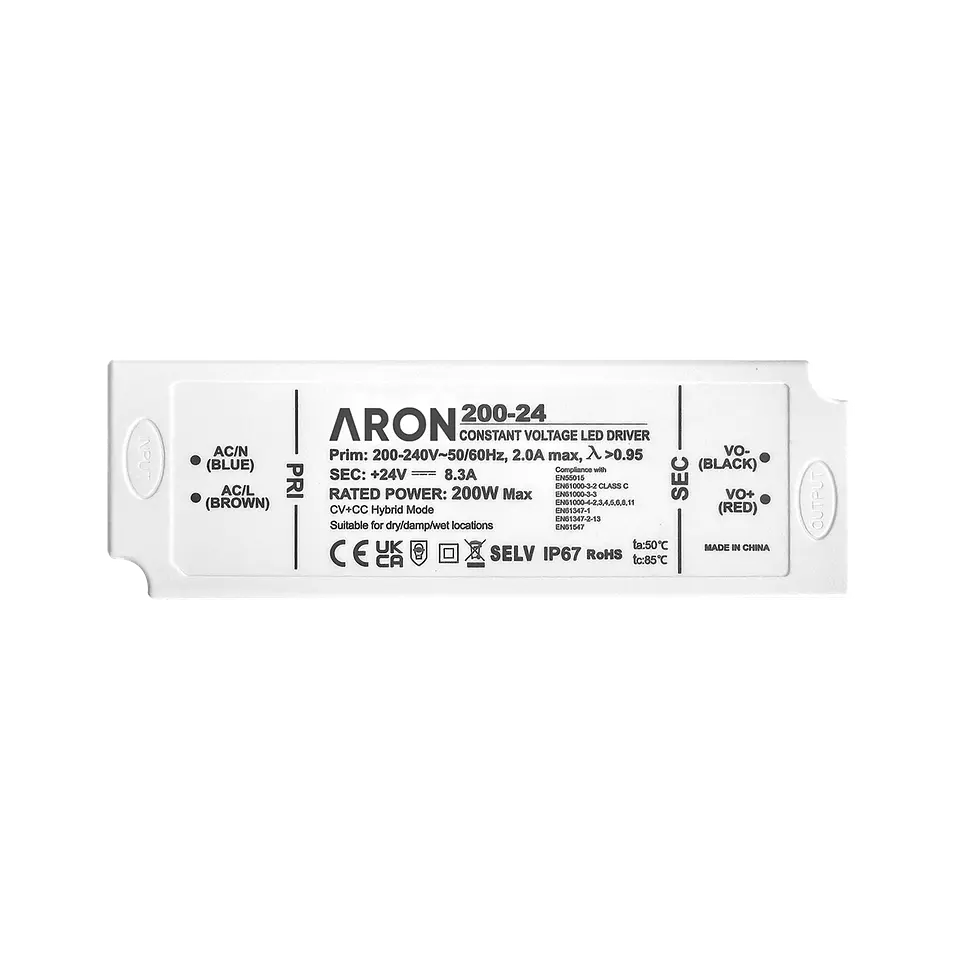 200W Fonte de Alimentação Serie M 24V IP67 1