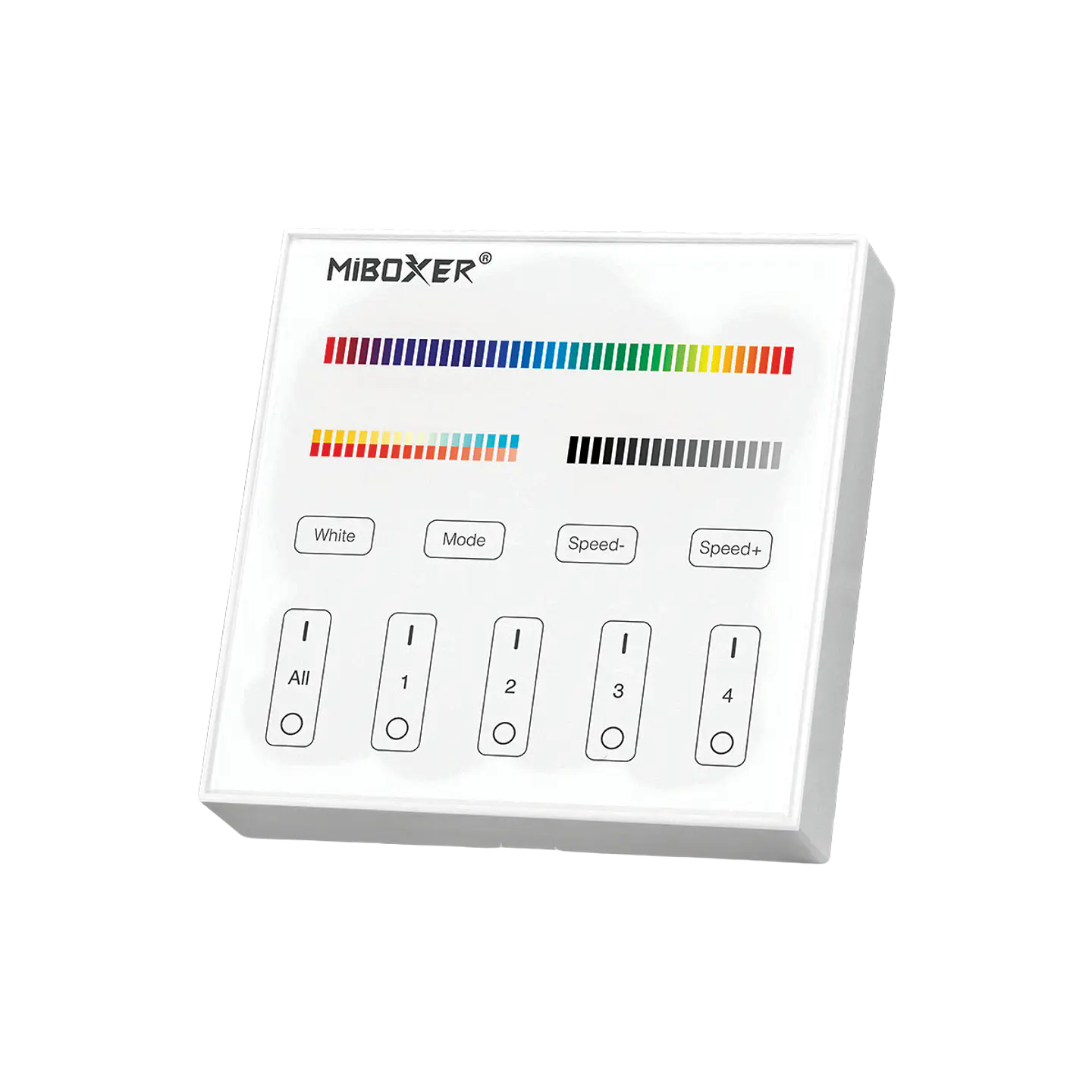Painel Wireless 4 Zonas Touch Dimming RGB+CCT Control B4 IP20 1
