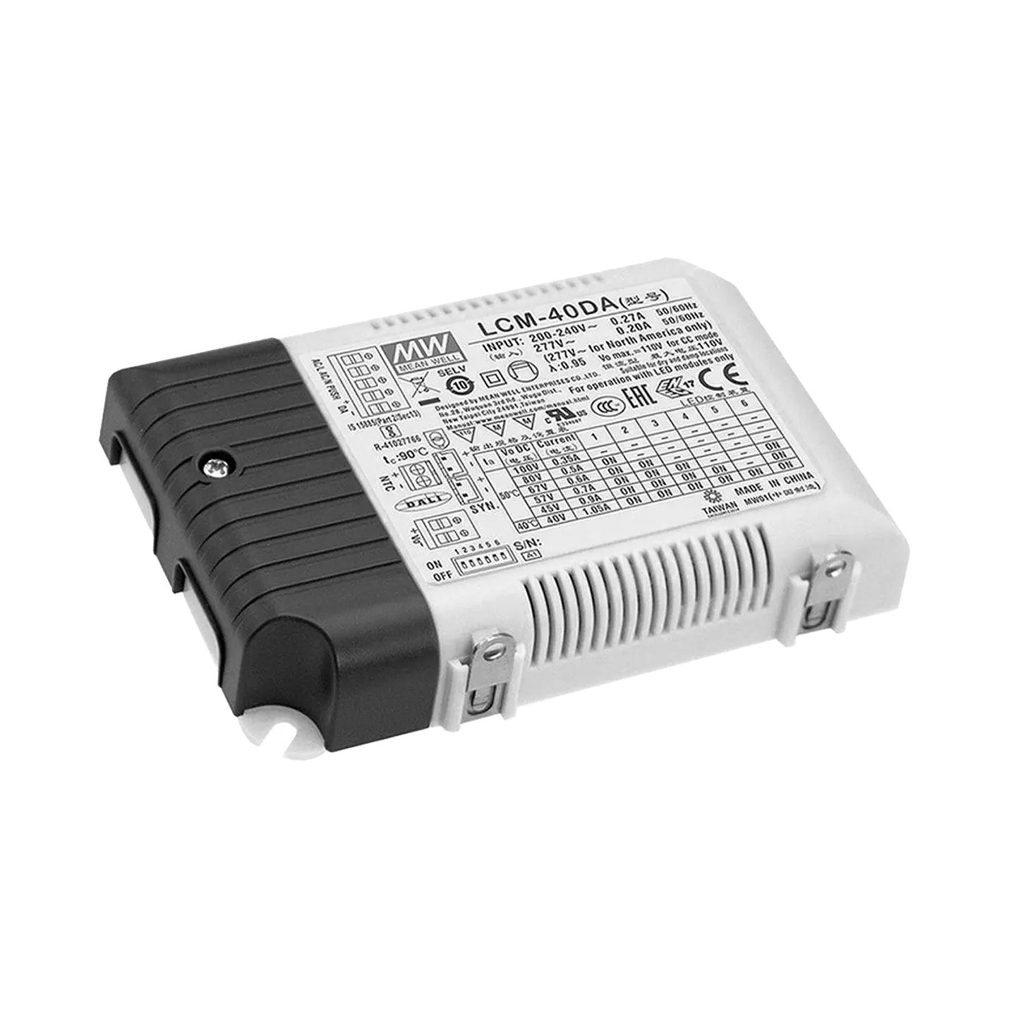 Driver Meanwell LCM-40DA2 DALI2 e PUSH-DIM 350-1050mA 1