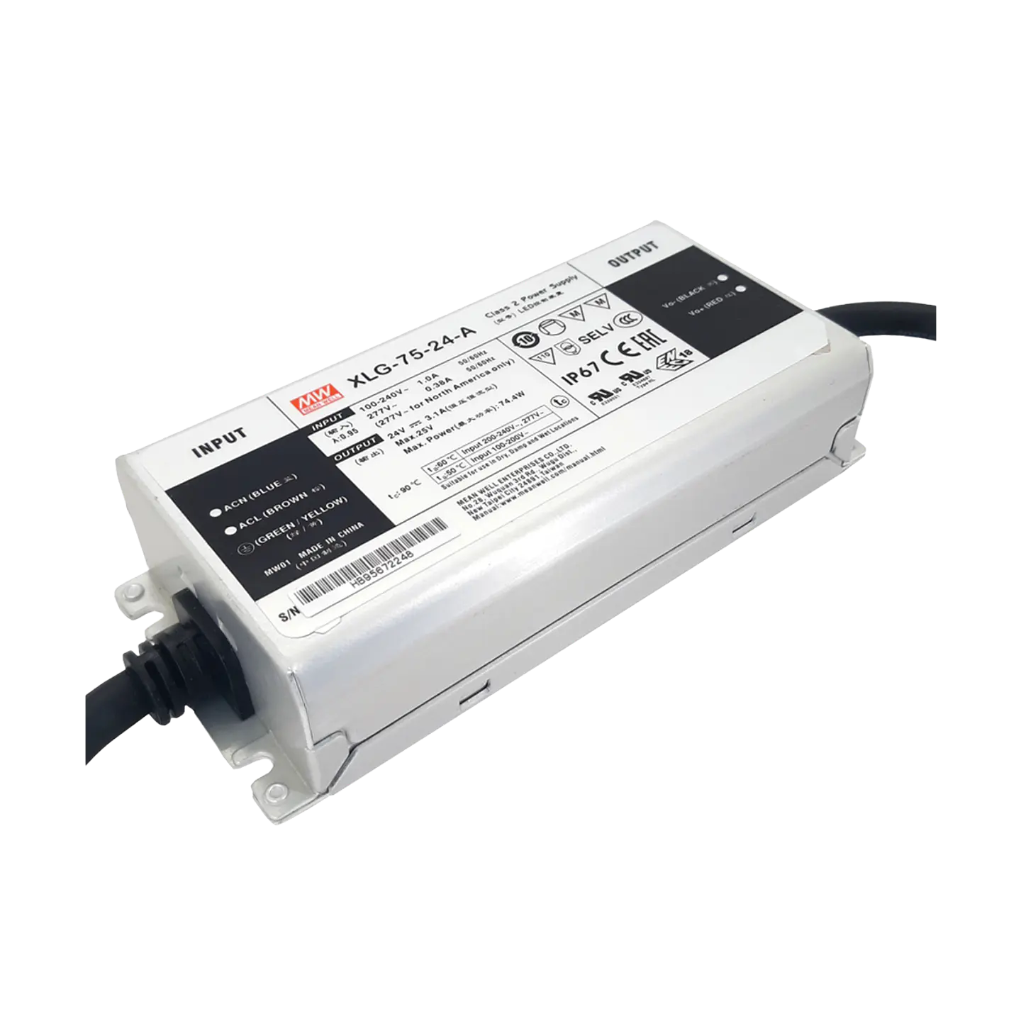 100W Meanwell LPV-100 24V IP67 1