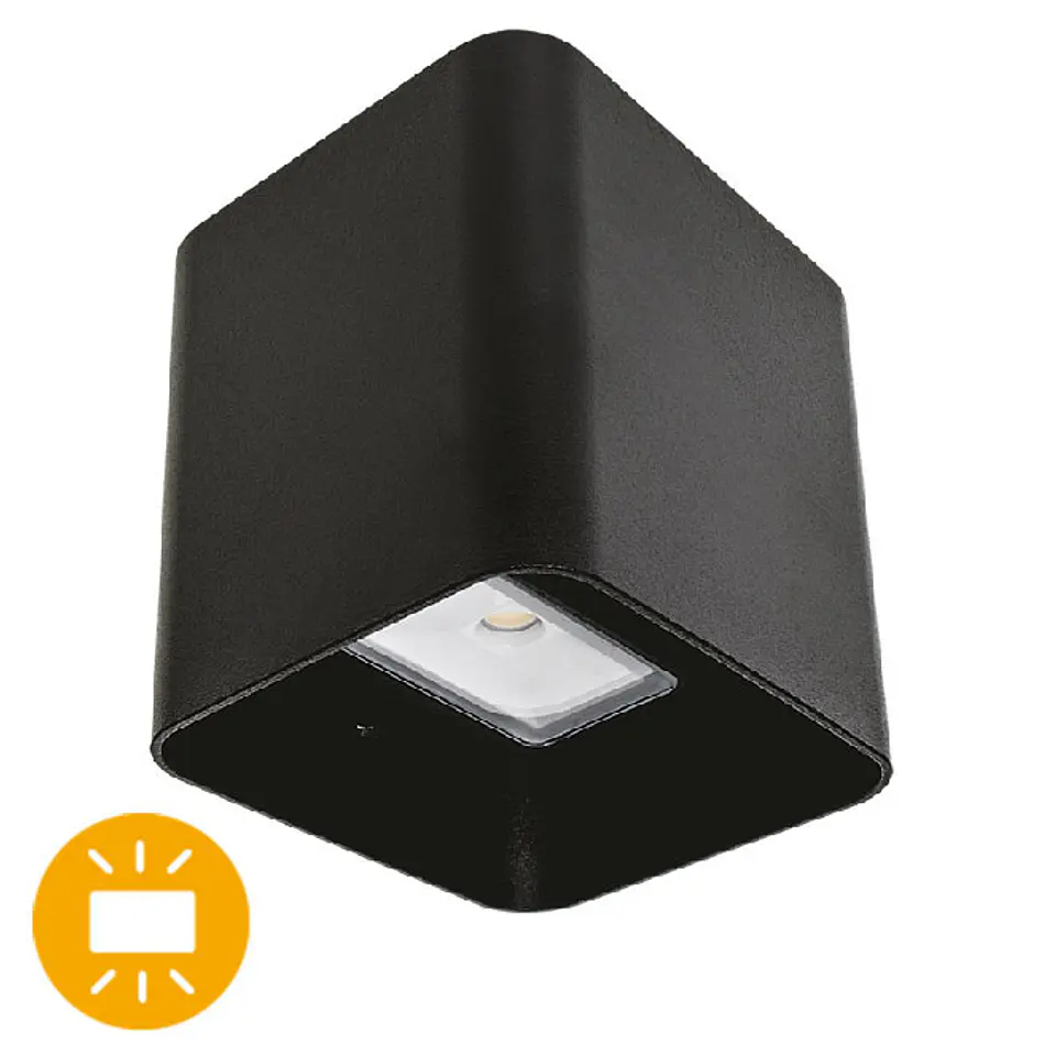 Aplique SOURE IP54 2x4W LED 650lm 6500K 95°C.11xL.9,5xAlt.11cm alumínio 3