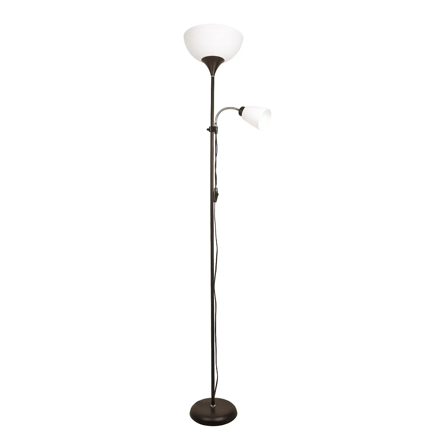 Candeeiro de pé VARESE 1xE27 com braço de leitura 1xE14 Alt.178xD.28cm 6